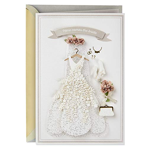 Hallmark Signature Wedding, Bridal Shower, or Engagement Card (Here Comes the Bride)