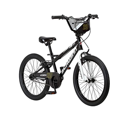Schwinn Koen & Elm Toddler and Kids Bike, For Girls and Boys, 20-Inch Wheels, BMX Style, Kickstand Included, Chain Guard and Number Plate, Black