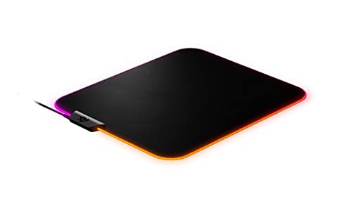 SteelSeries QcK Prism Cloth – Gaming Mouse Pad – 2 zones RGB lighting – Medium size