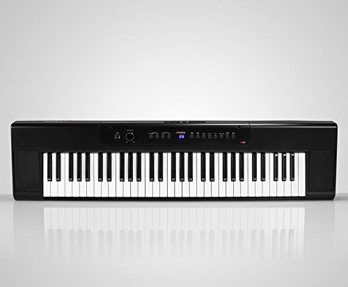 Artesia A-61, 61-Key Digital Piano (Black) w/ 8 Dynamic Voices with USB MIDI, Power Supply, Sustain Pedal, Bitwig Studio 8 Track