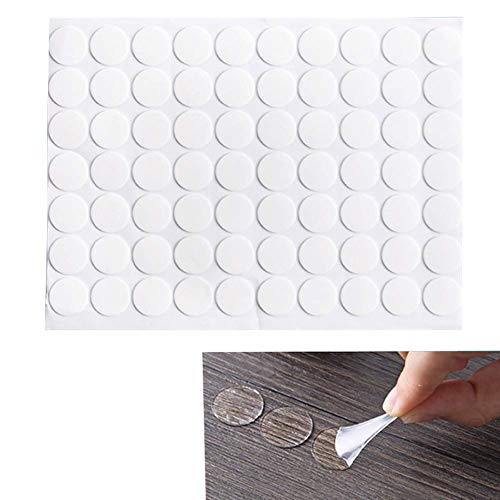 Teensery 210 Count Transparent Double-Sided Tape Stickers Round Acrylic No Traces Adhesive Sticker Creative Super Sticky Waterproof Small Stickers 2 cm/0.8 inch