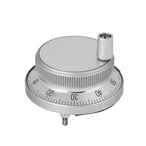 Hand Wheel Pulse Encoder Mill Router Manual Control For CNC System, 5V 60MM(White)