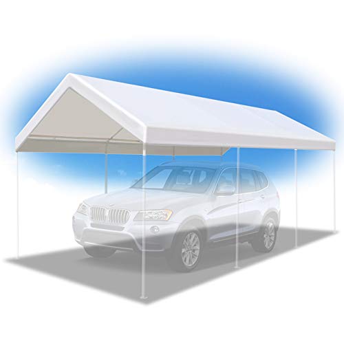 BenefitUSA 10’x20′ Carport Replacement Canopy Garage Top Tarp Shelter Cover, Canopy ONLY (w/Edge)