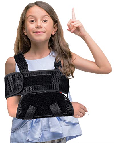 DouHeal Medical Kids Arm Sling, Breathable, Cool, Soft & Comfort, Adjustable, Toddler Children Pediatric Rotator Cuff, Elbow Support for Broken, Fractured Arm & Shoulder Injury, Immobilizer Band