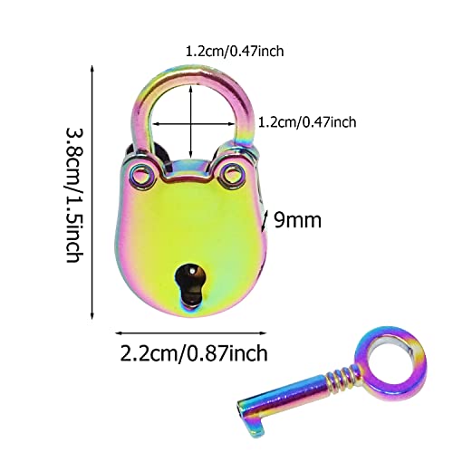 Honbay Cute Colorful Mini Padlock Lock with Key – for Jewelry Box, Purse, Handbag, Backpacks, Cabinet, Treasure Chest, Suitcases, Lockers, Letter Box, Diary, Notebook, etc | The Storepaperoomates Retail Market - Fast Affordable Shopping