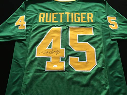 Rudy Ruettiger Signed Autographed Green Football Jersey JSA COA – Size XL – Inspirational Movie Legend