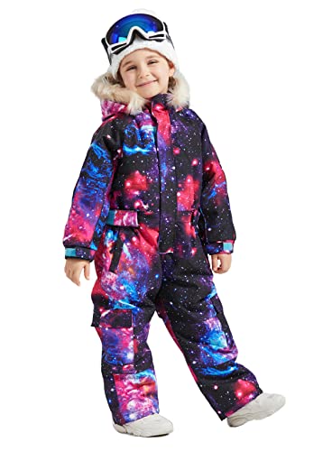 Bluemagic Little Kid’s One Piece Overall Snowsuits Ski Suits Jackets Coats Jumpsuits,Star,110cm