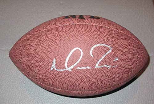 Matt Ryan Autographed Wilson NFL Football W/PROOF, Picture of Matt Signing For Us, Atlanta Falcons, Boston College Golden Eagles, Pro Bowl, Super Bowl