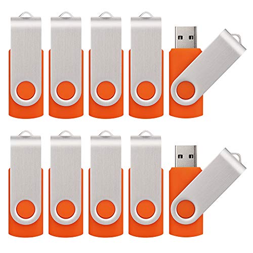 KALSAN 50 Pack 8GB USB Flah Drives Pack USB 2.0 8GB Flash Drive 50 Pack USB Memory Stick-Orange