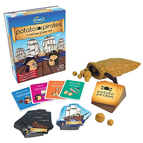 Think Fun Potato Pirates Coding Card Game and STEM Toy for Boys and Girls Age 7 and Up – A Fun Card Game of Potato War