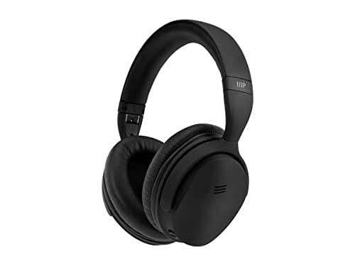 Monoprice BT-300ANC Wireless Over Ear Headphones – Black with (ANC) Active Noise Cancelling, Bluetooth, Extended Playtime