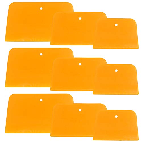 Set of 9 Body Filler Spreaders Automotive Body Fillers, DaKuan 4, 5, 6 Inch Reusable Plastic Spreader For Applying Fillers, Putties, Glazes, Caulks and Paint