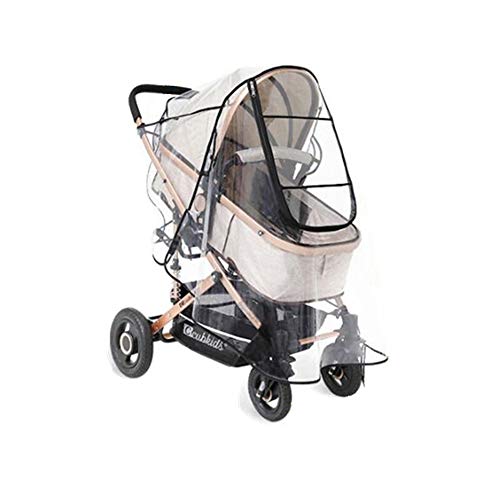 Baby Stroller Rain Cover Universal EVA Pram Jogging Stroller Protection from Rain Wind Snow Dust Insects (Large, EVA)