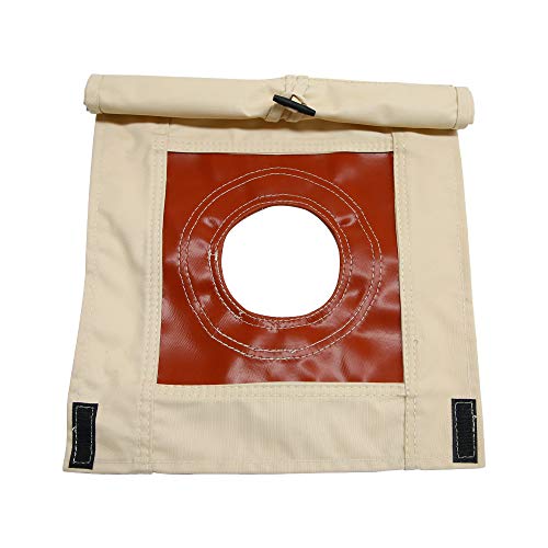 UNISTRENGH 4 inches Fire Resistant Stove Jack Hole Accessory with Covered Flap for Cotton Canvas Camping Tent
