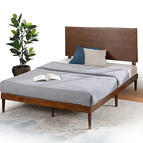 ZINUS Raymond Wood Platform Bed Frame with Adjustable Wood Headboard / Solid Wood Foundation / Wood Slat Support / No Box Spring Needed / Easy Assembly, King