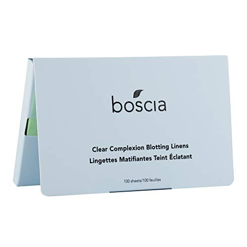 boscia Blotting Linens – Vegan Natural Clean Skincare. Oil Control Blotting Paper, Face Blotting Sheets, Travel Size 100 ct. Clear Complexion,100 Count (Pack of 1)