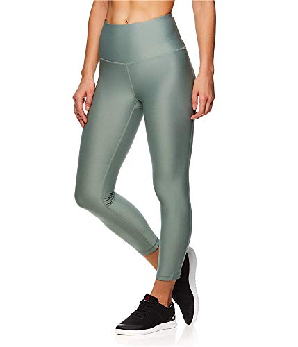 Reebok Womens High Rise Capri Leggings Yoga Pants, Green, X-Small