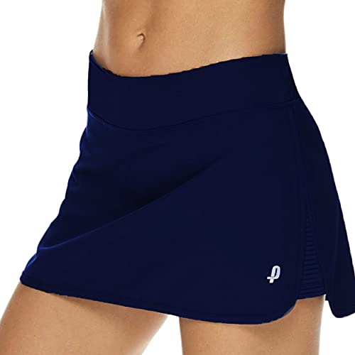 PENN Women’s Spike Athletic Mini Skort for Performance Training Tennis Golf & Running – Medieval Blue, Large