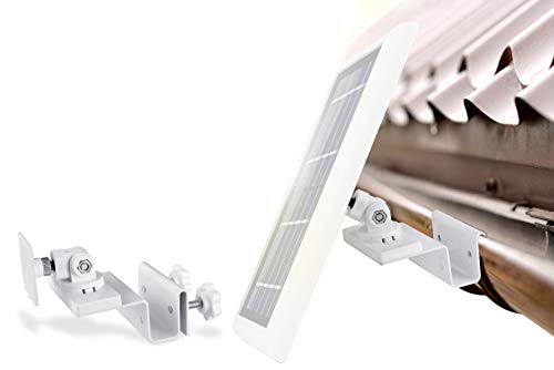 Wasserstein Gutter Mount Compatible with Ring, Arlo, Blink, Reolink Cams & Compatible Solar Panels (1 Pack, White) (Not Compatible with Ring Super Solar Panel)