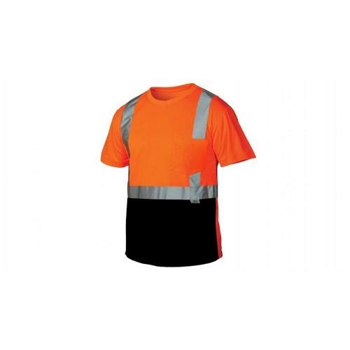 Pyramex RTS2120BXL RTS21B Series T-Shirt Hi-Vis Orange – Black Bottom – Size Extra Large