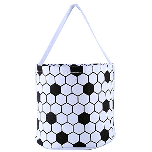 E-FirstFeeling Soccer Basket Easter Baskets for Kids Easter Eggs Hunt Baskets Candy Gifts Bucket Tote Bag for Easter Parties (Soccer) | The Storepaperoomates Retail Market - Fast Affordable Shopping