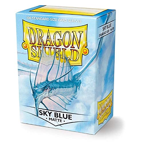 Gimsan Dragon Shield Matte Sky Blue Standard Size 100 ct Card Sleeves Individual Pack