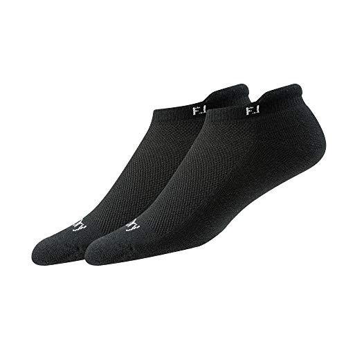 FootJoy Women’s ProDry Roll Tab 2-Pack Socks, Black, Fits Shoe Size 6-9