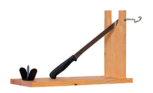 HAM STAND KIT Spain – Jamon Holder for Spanish iberico ham and Italian Prosciutto – INCLUDED: knife base stand and cover – Beautiful kitchen stand for serrano ham (Wood Style)