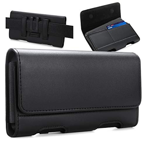 BECPLT for iPhone 14 Pro Max 13 Pro Max 12 Pro Max Holster Case,iPhone 11 Pro Max Belt Clip Case,Leather Holster Pouch Belt Case with Card Holder for Apple iPhone Xs Max 8 Plus 7 Plus 6s Plus 6 Plus