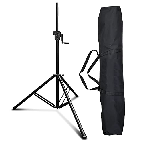 AxcessAbles Heavy-Duty Crank-up DJ Stand with Carry Bag | 175LB Load Capacity | Crank Up Light Stand | Crank Up DJ Speaker Tripod Stand | Stage Lighting Stand (Crank Stand -1 Pack)