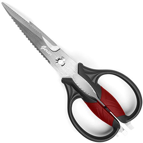 Kitchen Scissors – Heavy Duty Utility Come Apart Kitchen Shears for Chicken, Meat, Food, Vegetables – 9.25 Inch Long