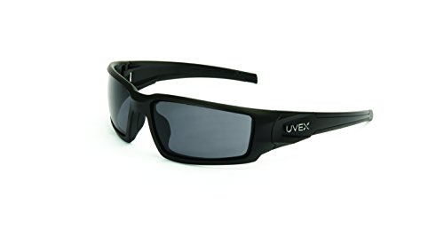 Uvex by Honeywell Hypershock Safety Glasses, Black Frame with Gray Lens & HydroShield Anti-Fog Coating (S2941HS)