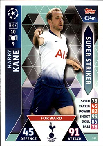 2018-19 Topps UEFA Champions League Match Attax Super Strikers #SS7 Harry Kane Tottenham Hotspur Official Futbol Soccer Card