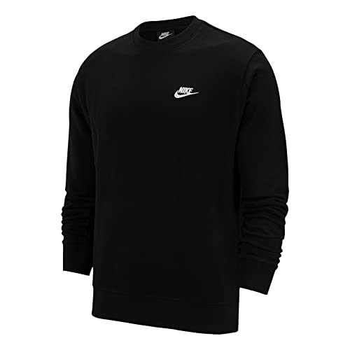 Nike Men’s NSW Club Crew, Black/White, X-Large