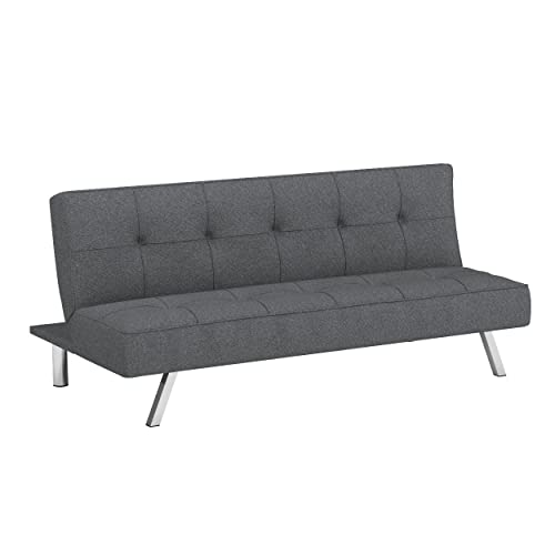 Serta Rane Convertible Sofa Bed, 66.1″ W x 33.1″ D x 29.5″ H, Charcoal