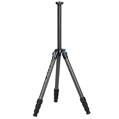 SIRUI ST-124 Carbon Fiber Tripod with Triangular Centre Column, Waterproof, Travel Tripod for Cameras, 4 Sections, 62.2inch, Load 26lbs