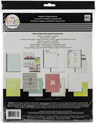 Me & My Big Ideas Happy Undated Big Planner Extension Pack-Spend Well, Multi – BIG Size