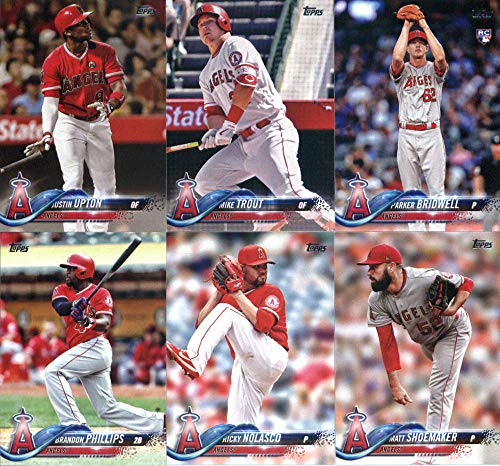 Los Angeles Angels 2018 Topps Complete Mint Hand Collated 25 Card Team Set with Mike Trout Plus Shohei Ohtani Rookie Card and others