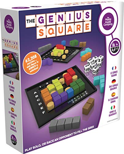 The Genius Square – Game of The Year Award Winner! 60000+ Solutions STEM Puzzle Game! Roll The Dice & Race Your Opponent to Fill The Grid by Using Different Shapes! Promotes Problem Solving Training | The Storepaperoomates Retail Market - Fast Affordable Shopping