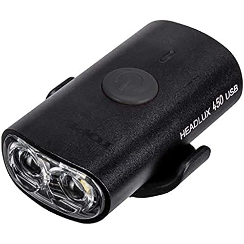 TOPEAK HeadLux, 450 Lumens, USB Rechargeable Light, Aluminium Body, Black Safety Light Cycling Unisex Adult, (Black), 6.7 x 4.7 x 2.7 cm / 2.6 x 1.9 x 1.1 inches