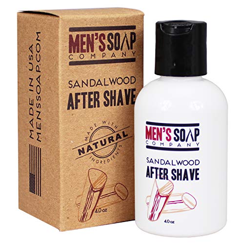 Aftershave for Men 4.0 oz After Shave Balm Made With Organic and Natural Vegan Plant Ingredients – Post Shave Lotion for Sensitive Skin Eliminates Razor Burns, Calms Irritation & Cools Skin Sandalwood