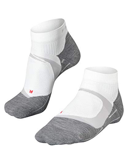 FALKE Women’s RU4 Endurance Cool Short Running Socks, Breathable Quick Dry, Quarter Cut, Medium Cushion, Cooling, White (White-Mix 2020), 8-9, 1 Pair