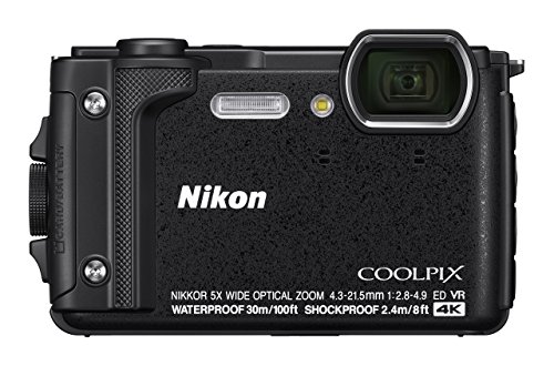 Nikon W300 Waterproof Underwater Digital Camera with TFT LCD, 3in, Black (26523) (Renewed)