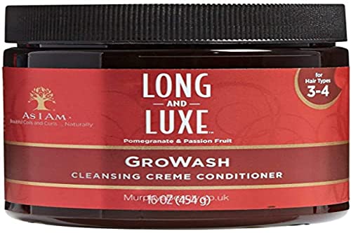 AS I Am Long and Luxe Growash Cleansing Creme Conditioner, 16 Ounce