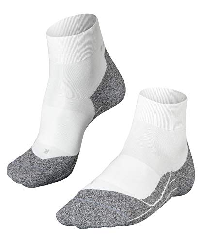 FALKE Women’s RU4 Light Performance Short Running Socks, Breathable Quick Dry, Quarter, Medium Cushion, Athletic Sock, White (White-Mix 2020), 8-9, 1 Pair