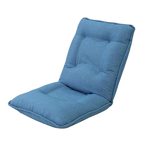 zenggp Lounge Sofa Bed Folding Adjustable Foldable Backrest Comfortable Lazy Sofa Home Office Futon Mattress Lunch Break Seat,Blue-525260cm