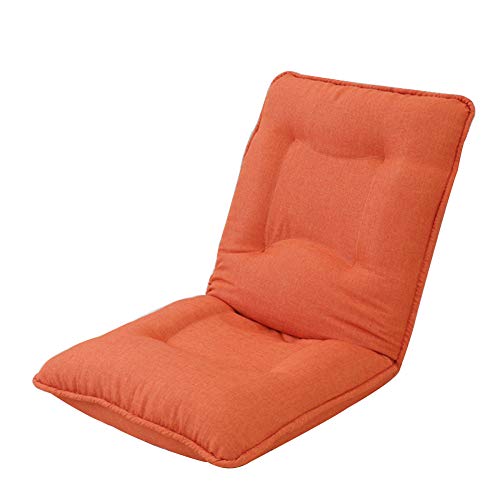 zenggp Lounge Sofa Bed Folding Adjustable Foldable Backrest Comfortable Lazy Sofa Home Office Futon Mattress Lunch Break Seat,Orange-525260cm