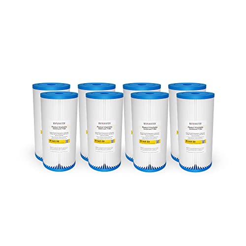 8 pack R50-BBSA Compatible Heavy Duty 10″ x 4.5″ Water Cartridge HD-950 Filters Packs (5 micron) compatible with 10″ BB Whole House Systems Wound Polypropylene Sediment Cord Filters