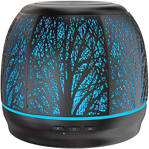 Aroma Outfitters Large Iron Essential Oil Diffuser | Aromatherapy Diffuser That Purifies Air | Ultrasonic Humidifier 7 Color LED Lights | Home Essentials | Scent Diffuser | Large Water Tank of 500mL