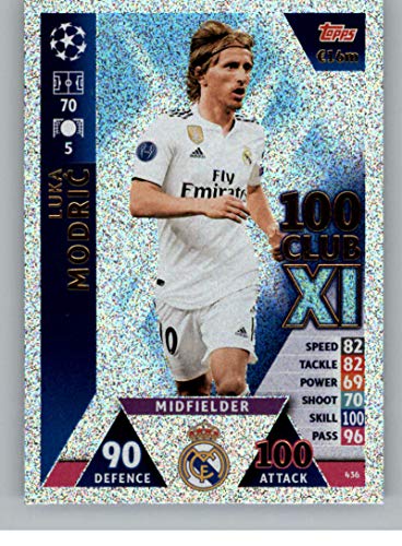 2018-19 Topps UEFA Champions League Match Attax #436 Luka Modric 100 Club XI Official Futbol Soccer Card